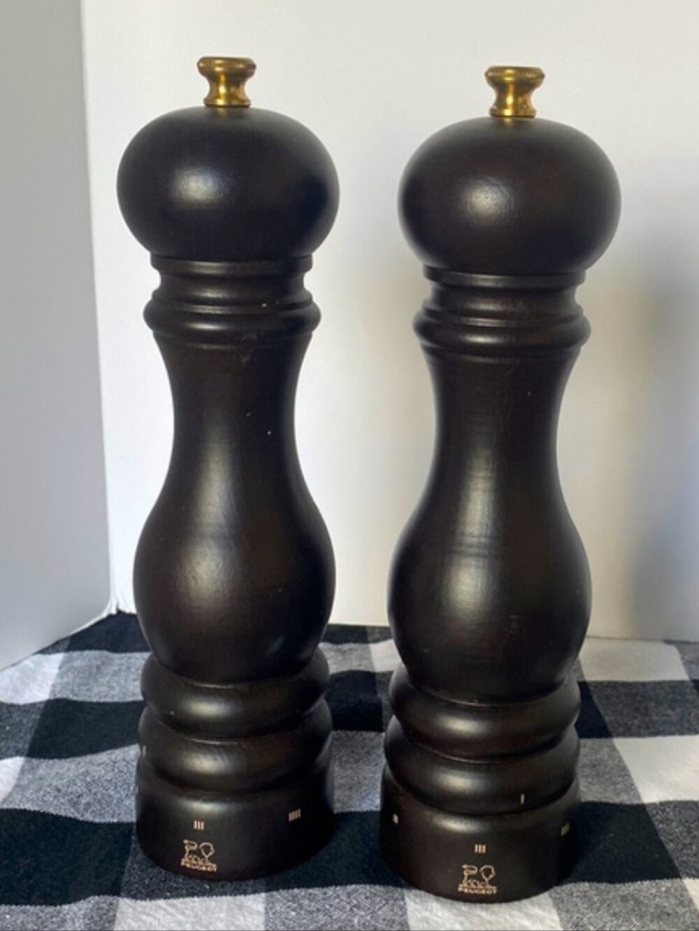 Peugeot Dark Brown and Gold Salt and Pepper Mills